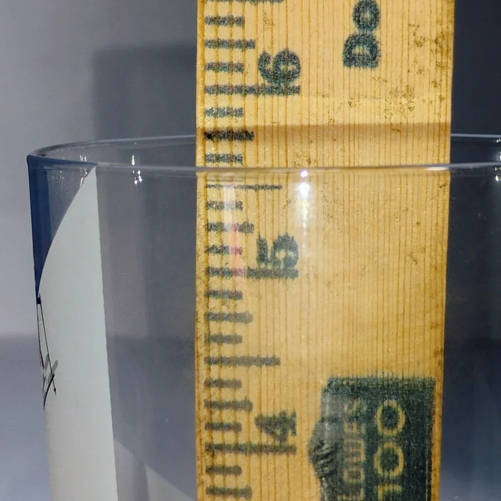 Winter Alpine Snow Skiers Highball Cocktail Glasses (4) 6.38 outside 5.63 inside